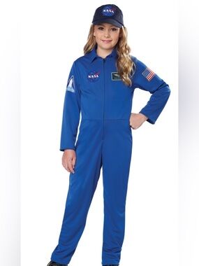 NASA Kids Blue Jumpsuit Costume